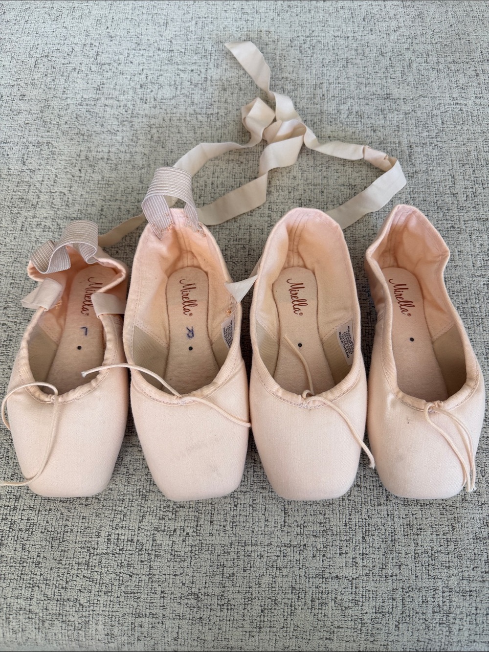 2 Pairs Mirella Canvas Ballet Slippers 3.5 w2